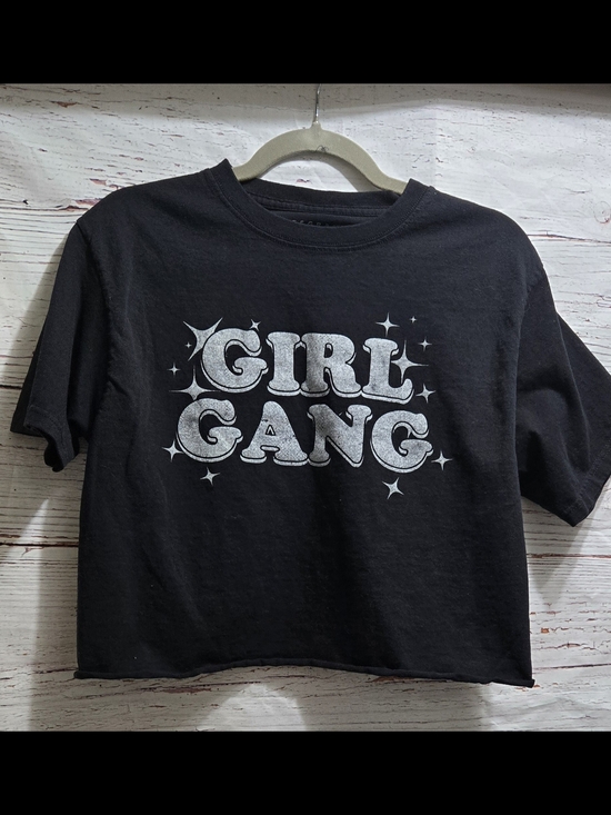 Recycled Karma Other - Recycled Karma Black Tee with Silver GIRL GANG Graphic